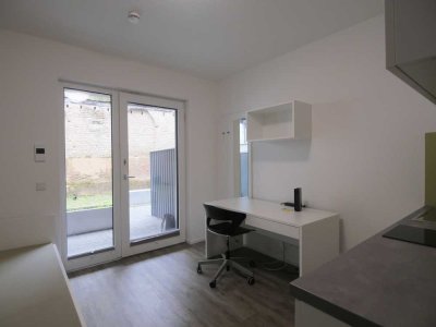 Perfekt für Studenten: möbliertes 1-Zimmer-Appartement mit Terrasse!