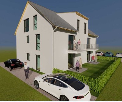 Moderne 2ZKB Neubauwohnung in einen Niedrigenergiehaus KFN 40 in bester Lage von Homburg-Reiskirchen