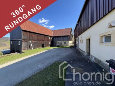 Charmanter und sanierter 3-Seitenhof mit Entwicklungspotenzial + 18 ha Land in Sächs. Schweiz