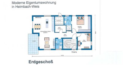 Heimbach-Weis, EG-Wohnung mit Gartenanteil in 2-FH, Projektiert