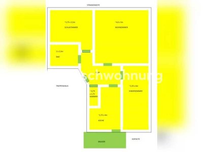 Tauschwohnung: EG 3 Zimmer-Wohnung in Gohlis-Süd