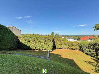 Ausblick und Terrasse samt Gartenmöglichkeit!