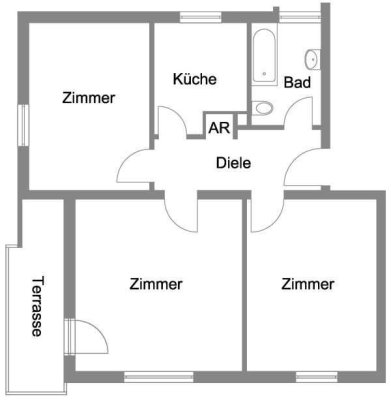 Starnberg:  3-Zimmer- Wohnung in gepflegter Wohnanlage
