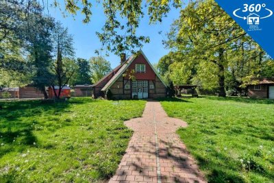 Grüne Stadtoase mit historischem Kötterhaus -
Einmalige Gelegenheit in Bocholt