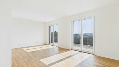 Moderne 3-Zimmer-Neubauwohnung mit Balkon und Blick ins Grüne