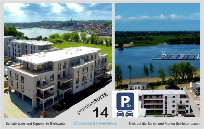 privilegiert gelegene premiumSUITE mit Uferblick, zwei Bädern & mehr