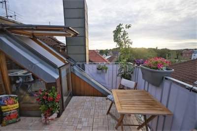 Ohne  Makler: 3 Zimmer Maisonette mit Dachterasse