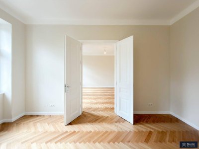 Erstbezug mit Stil: 3 Zimmer - Sanierter Altbaucharme trifft modernen Luxus - Loggia
