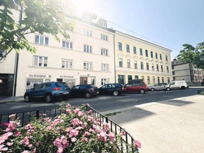 Wohnung mit hofseitigem Balkon mit Grünblick und 103m² GARTEN! 3-Zimmer &amp; WG-geeignet!