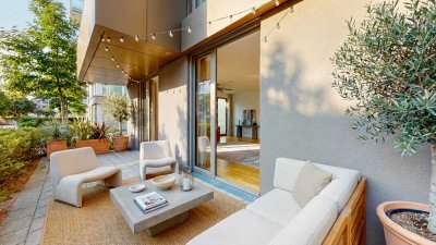 Offenes Wohnen im Neubau: 5-Zimmer-Wohnung mit Terrassen und barrierefreiem Zugang