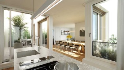 Moderne 3-Zimmer-Wohnung über den Dächern Münchens