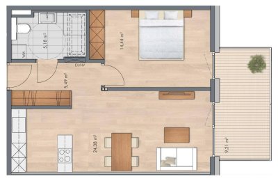 Moderne Neubauwohnung in Kirchdorf in Tirol zu vermieten