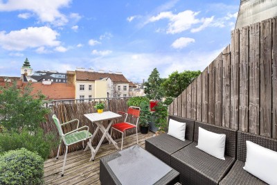 3-Zimmer-Dachgeschoss-Maisonette mit Terrasse in Top-Lage