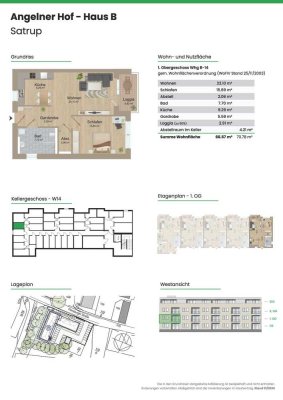 *Moderne 2 Zimmer - Neubauwohnung in Satrup zu vermieten*