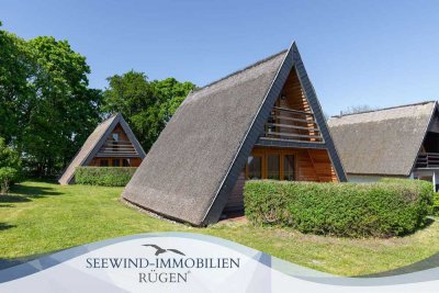 Finnhütte in einmaliger Lage - exklusives Ferienhaus mit Wasserblick auf der Insel Rügen!