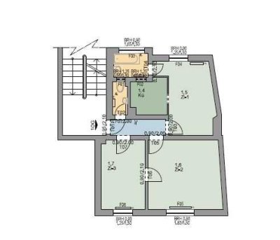 Schöne 3-Zimmer-Wohnung in Flensburg, Swinemünder Str. 6 1. OG links