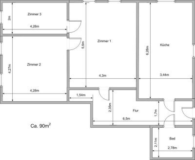 Helle 3-Zimmer Wohnung mit Garten in Malzow