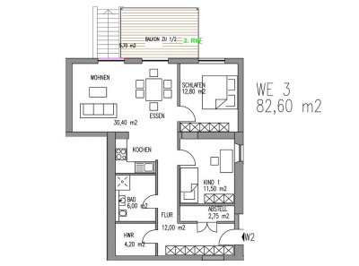 Sanierte Eigentumswohnung Schweich-Stadtmitte  - Günstige KFW Darlehen + Zuschuss 24.000 EUR