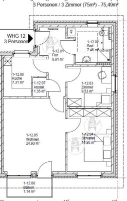Helle 3-Zimmer-Wohnung mit Balkon in Wanderup – nur mit Wohnberechtigungsschein