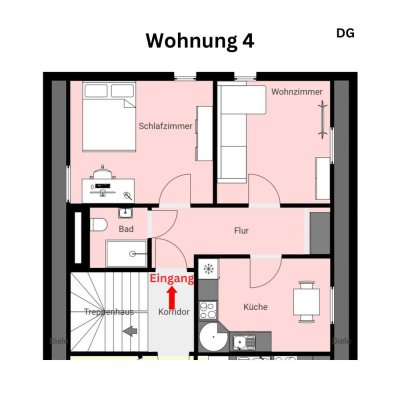 Erstbezug nach Sanierung: 2,5 Zimmer Wohnung | Gartenmitbenutzung
