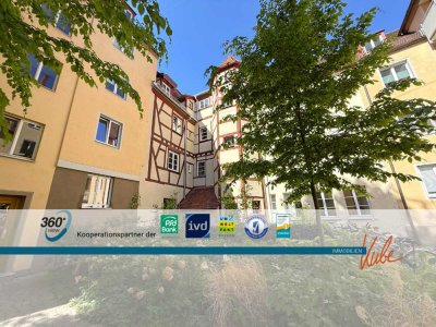 IMMO KUBE! Historische Maisonettewohnung mit Fachwerk-Charme und atemberaubendem Blick auf die Burg