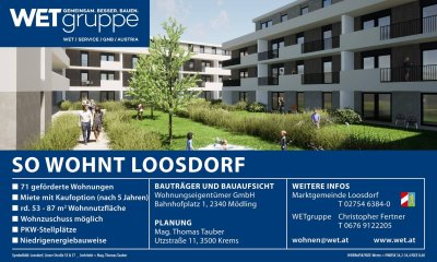 geförderte Balkonwohnung | Erstvergabe Top 11 | 1.OG | Miete mit Kaufoption