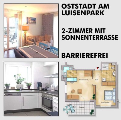 OSTSTADT AM LUISENPARK: 2 ZIMMER MIT SONNENTERRASSE