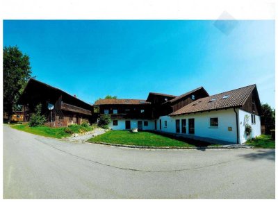Dreiseithof mit 5 grossen Wohneinheiten und Lagerhalle und Badeteich