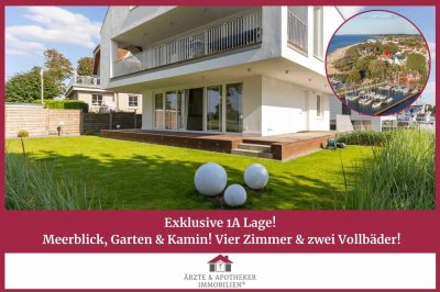 Exklusive 1A Lage! Meerblick, Garten & Kamin! Vier Zimmer & zwei Vollbäder! 
Als Zweitwohnsitz – zu