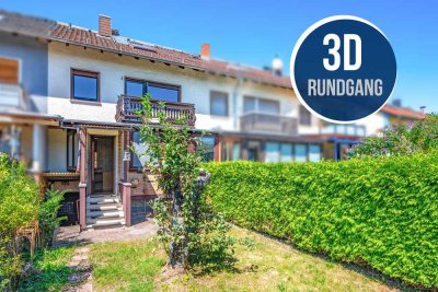 Bruchköbel: Sanierungsbedürftiges, gemütliches Reihenhaus mit schönem Grundstück in ruhiger Wohnlage