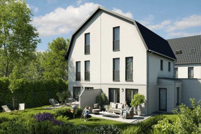 Neubau-Doppelhaushälften mit Mansarddach in München-Untermenzing