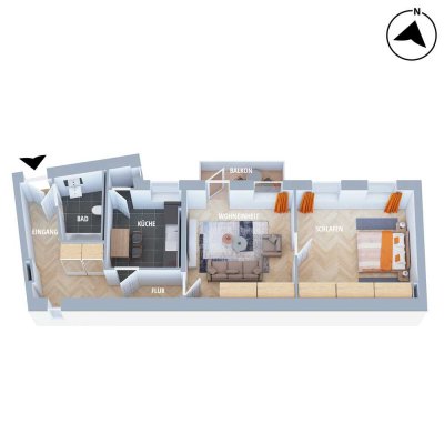 Provisionsfreie- Altbau-Wohnung am Bayerischer Platz mit Balkon zum Renovieren