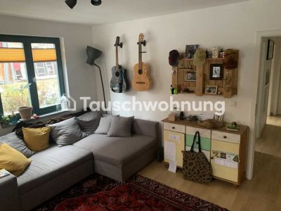 Tauschwohnung: Terassenwohnung Hinterhaus mit Gartenmitbenutzung im Hecht