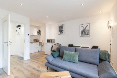Voll möblierte, moderne 1-Zimmer-Wohnung mit Terrasse all inklusive