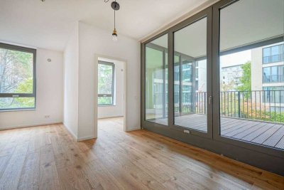 Moderner Erstbezug mit Balkon – 2-Zimmer-Neubauwohnung mit Aufzug