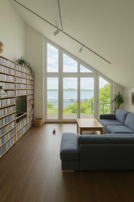 Exklusive 4-Zimmer-Dachgeschosswohnung mit Panorama-Meerblick – Wohnen an der Kiellinie