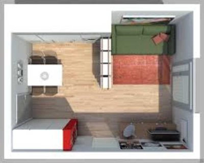 Geschmackvolle, sanierte 1-Raum-Wohnung mit Einbauküche in Walldorf