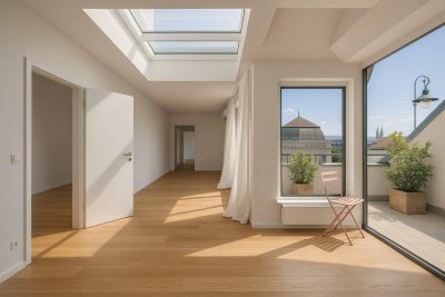 Edle Dachterrassenwohnung in Maisonetteform, unweit des Julius Tandlerplatzes-U4 einundert Meter entfernt und Blick auf den Kahlenberg 1090 Wien