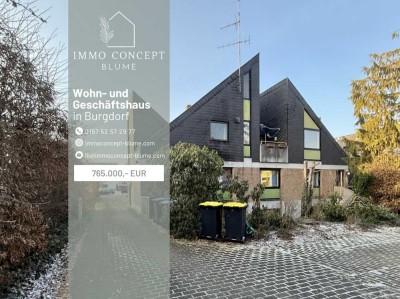 Vielseitiges Architektenhaus in Burgdorf – großzügiges Grundstück, zwei Wohneinheiten + Praxis