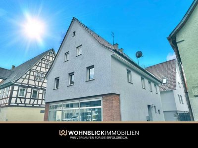 **Schönes Einfamilienhaus mit Gewerbeeinheit im Ortskern von Eberdingen**