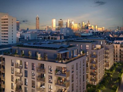Ausblick auf Frankfurts Skyline – Penthouse-Wohnung mit 4 Zimmern  in der Lahnwarte