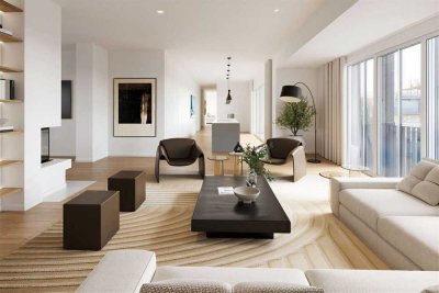 Penthouse Alt-Bogenhausen by Legat Living: 300 m² Wohnfläche, 3 m Deckenhöhe, 2 Kamine, 3 Terrassen
