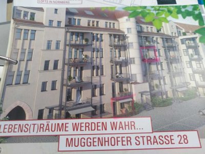 Stylishe 2‑Zimmer Loft-Wohnung im 2. OG mit Balkon in Nürnberg-Muggenhof