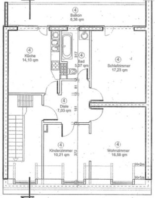 Sanierte Dachgeschoss Wohnung mit Balkon und Ausbaureserve in Pempelfort