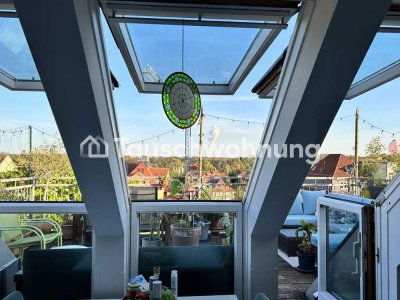 Tauschwohnung: 4 Zi Wohnung, s/w Dachterrasse in Schleussig