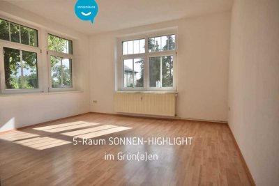GRÜNA • 5 Zimmer • SONNIG • 2 Tageslichtbäder • Laminat • ruhige idyllische Lage in grüner Umgebung