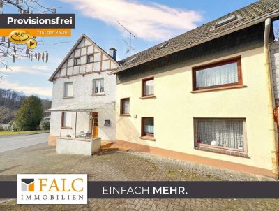 Zwei- bis Dreifamilienhaus + Bauoption!  Wohnen, Arbeiten, Rendite in Wiehl im Bieterverfahren