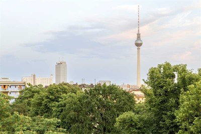 Penthouse unique: oben die Sterne, unten Berlin, vorne der Weinbergspark