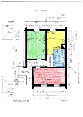 Gepflegte 2,5 Zimmer Dachgeschosswohnung