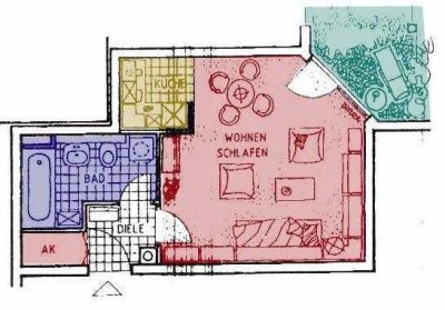 1-Zimmer-Wohnung mit Balkon. EBK, Aufzug, TG in Landsberg